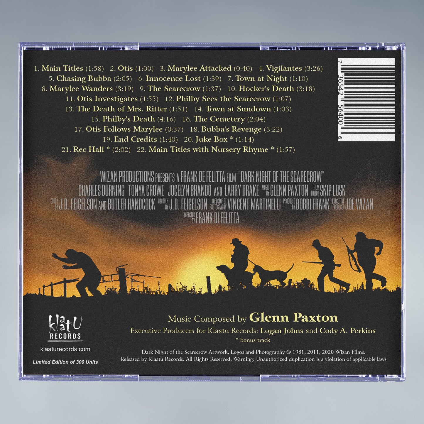 DARK NIGHT OF THE SCARECROW - Original Soundtrack by Glenn Paxton